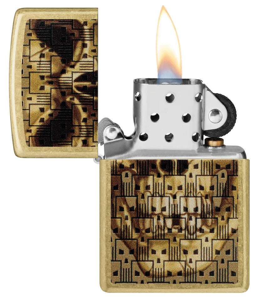 Encendedor Zippo Dorado Street Calaveras 46937