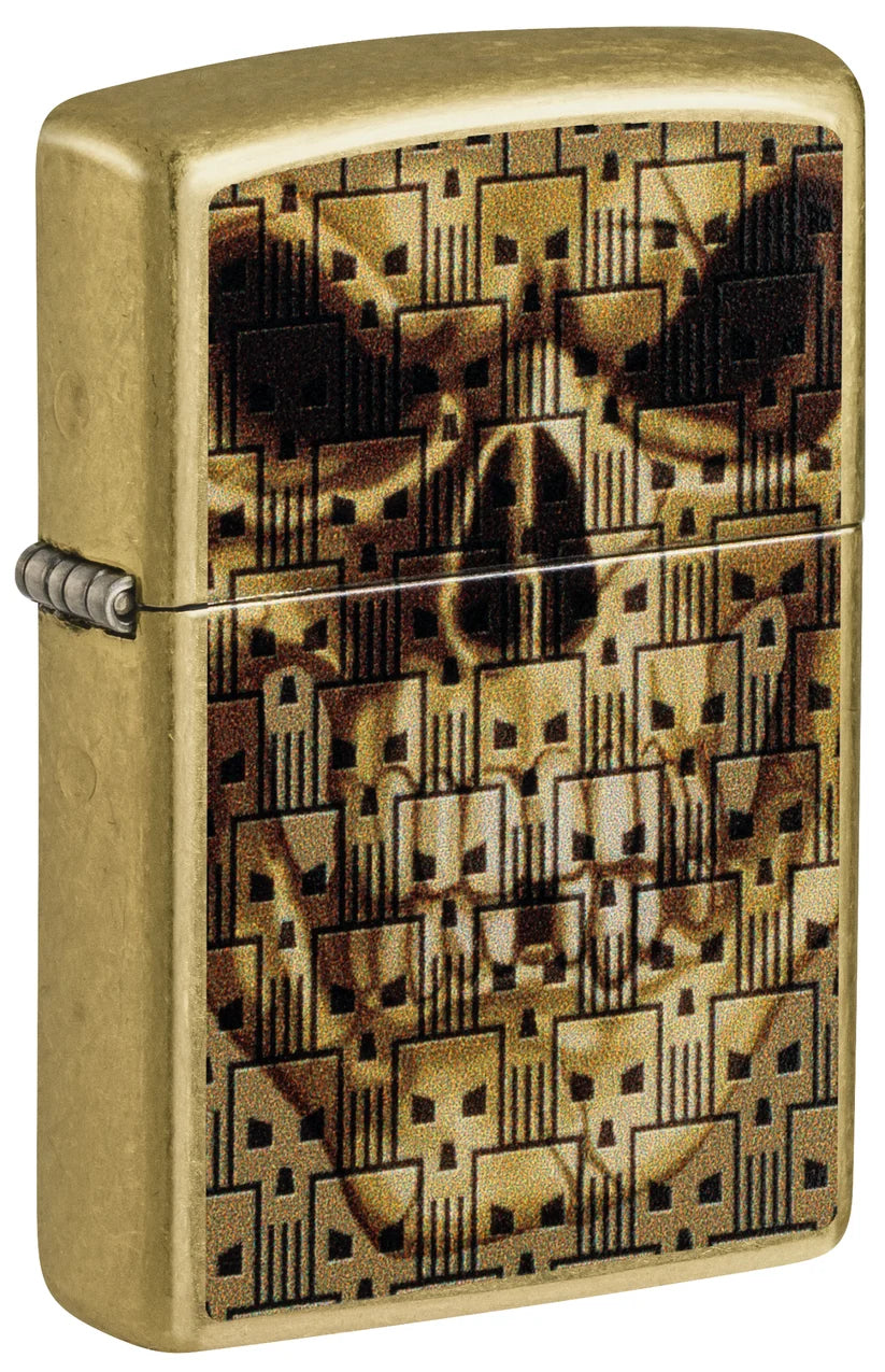 Encendedor Zippo Dorado Street Calaveras 46937