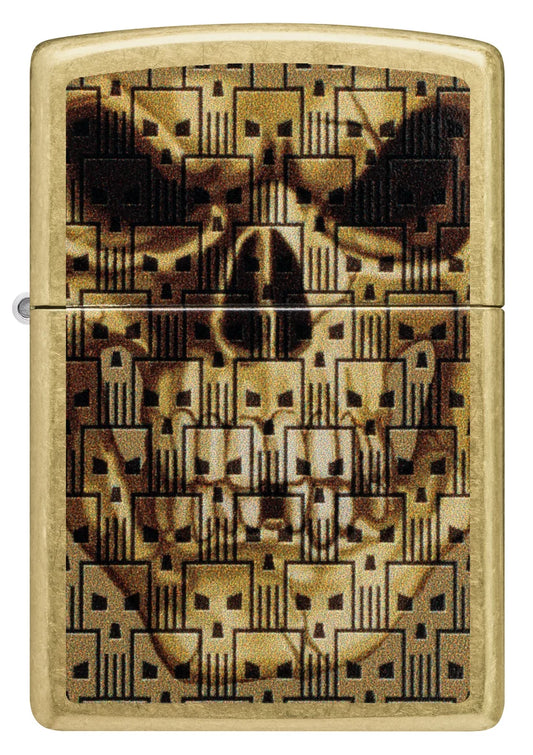 Encendedor Zippo Dorado Street Calaveras 46937