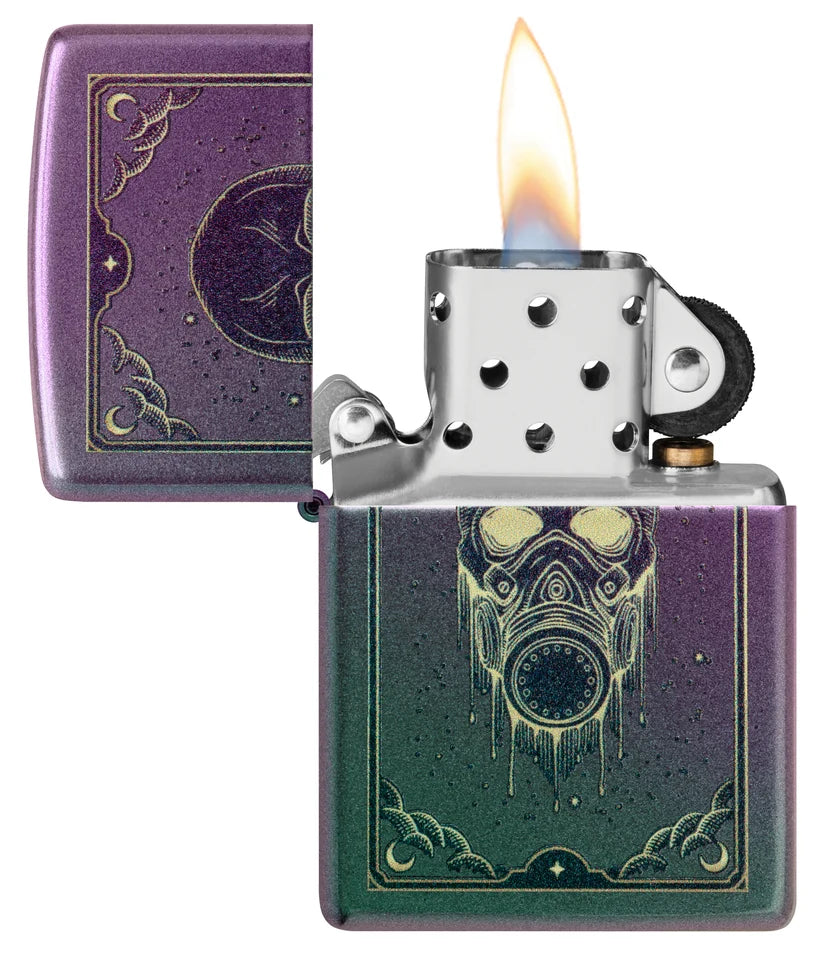Encendedor Zippo Iridiscente Máscara De Gas 46953