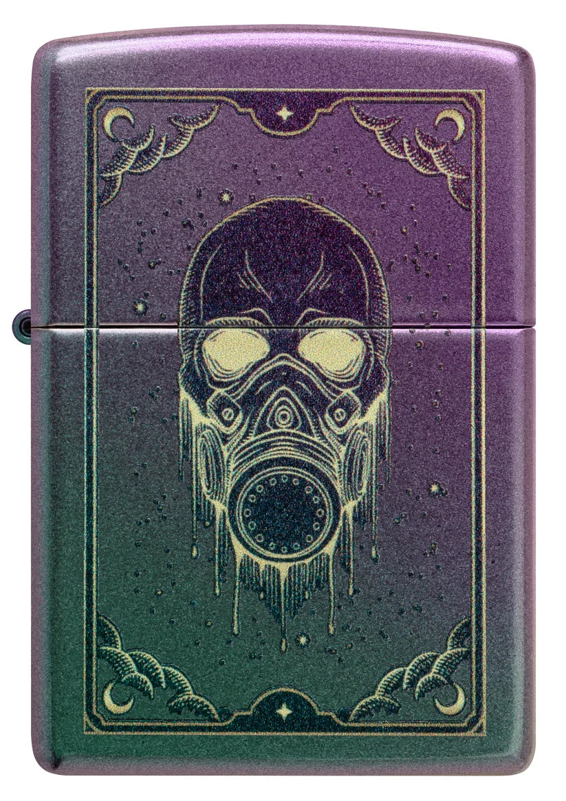 Encendedor Zippo Iridiscente Máscara De Gas 46953