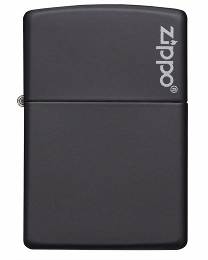 Encendedor Zippo Negro Mate Con Logo - Cod 218zl