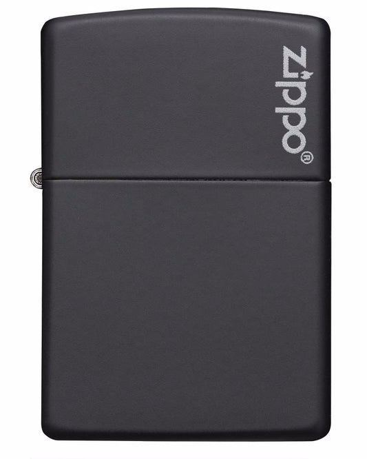 Encendedor Zippo Negro Mate Con Logo - Cod 218zl