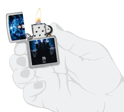 Encendedor Zippo Cromado Bruja Luna 47084
