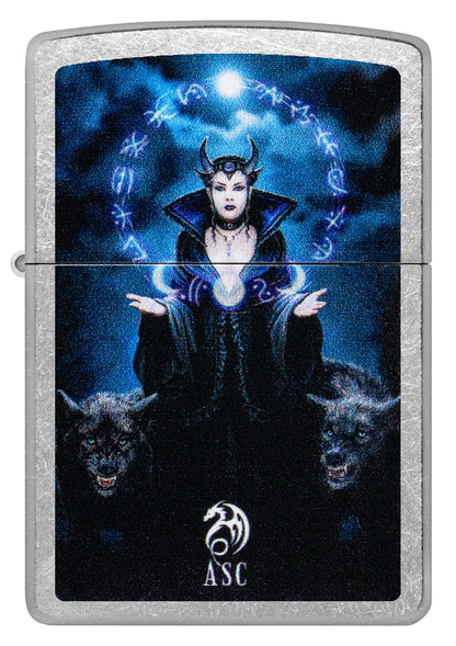 Encendedor Zippo Cromado Bruja Luna 47084