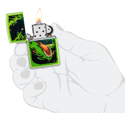 Encendedor Zippo Verde Metalizado Dragón 47133