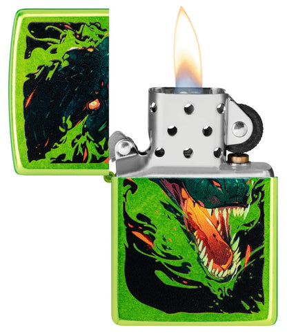 Encendedor Zippo Verde Metalizado Dragón 47133