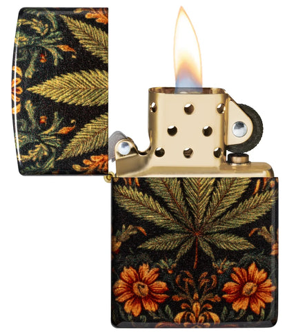 Encendedor Zippo 540 Cannabis Flores 47139