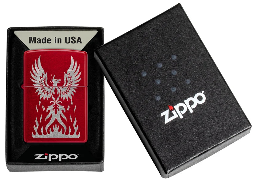 Encendedor Zippo Rojo Metalizado Fenix 47140