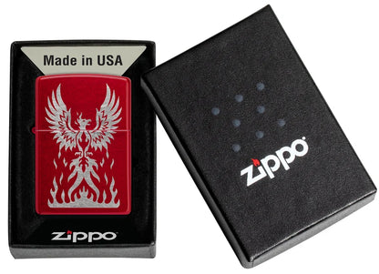 Encendedor Zippo Rojo Metalizado Fenix 47140