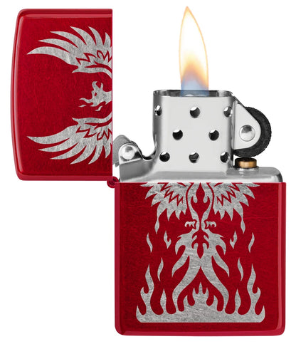 Encendedor Zippo Rojo Metalizado Fenix 47140