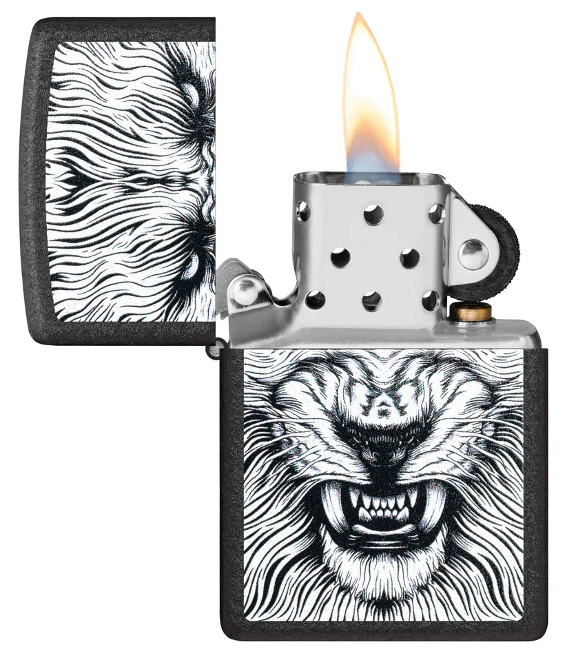 Encendedor Zippo Negro Corrugado León 47144