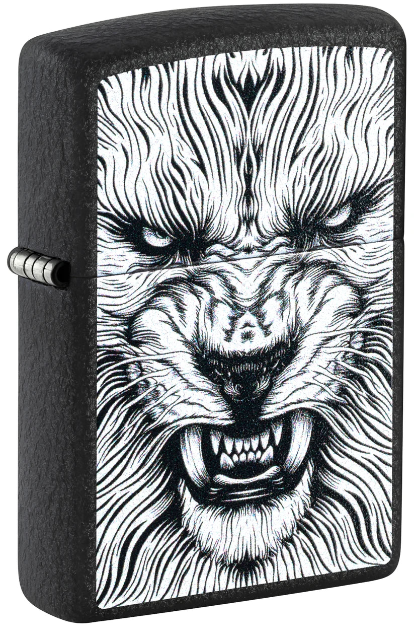 Encendedor Zippo Negro Corrugado León 47144