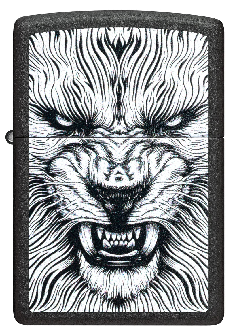 Encendedor Zippo Negro Corrugado León 47144