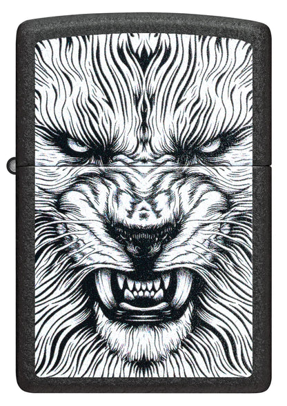 Encendedor Zippo Negro Corrugado León 47144