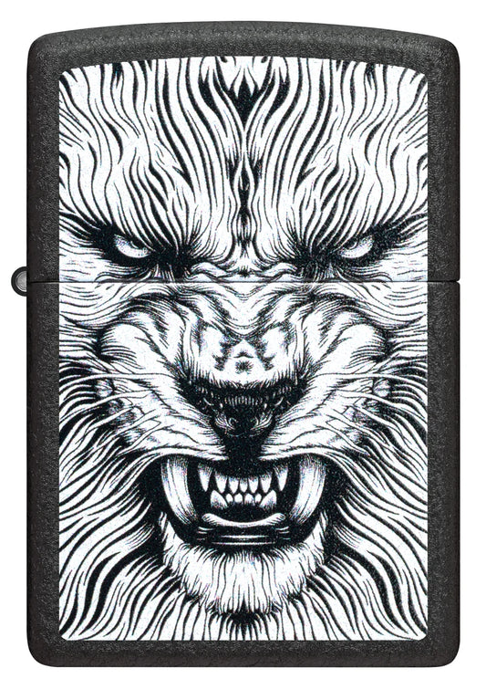 Encendedor Zippo Negro Corrugado León 47144