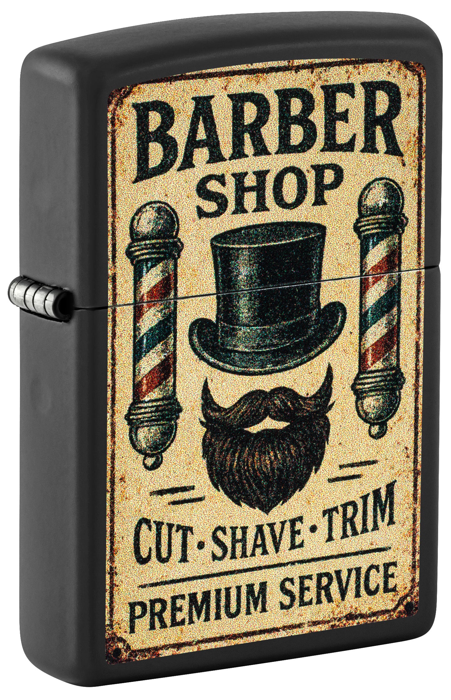 Encendedor Zippo Negro Mate Barbería 47479
