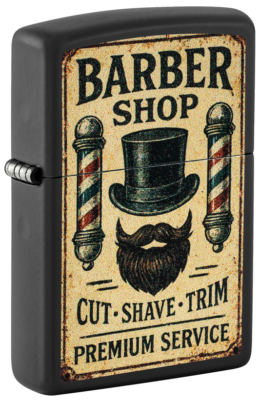 Encendedor Zippo Negro Mate Barbería 47479