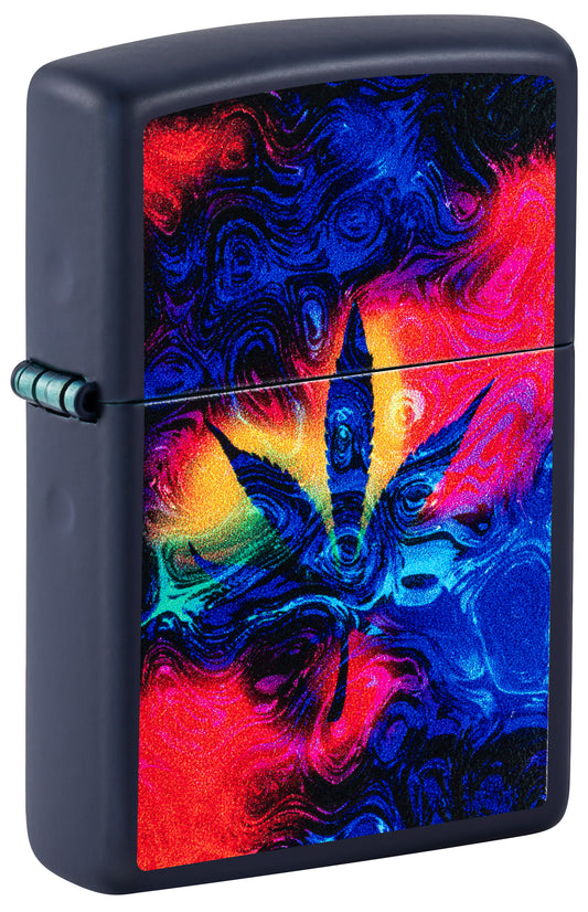 Encendedor Zippo Negro Mate Cannabis 47507