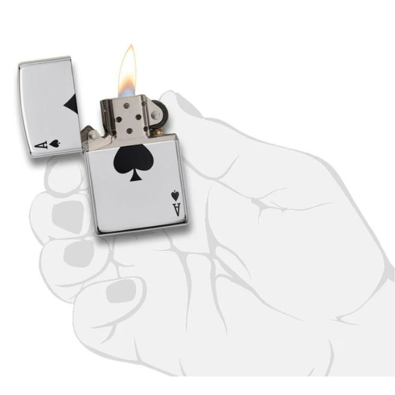 Encendedor Zippo Cromo Espejo Naipe - Cod 24011