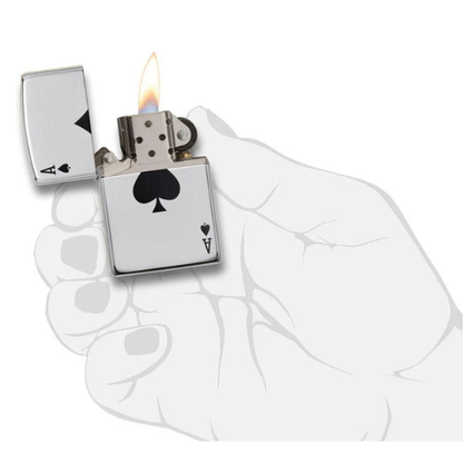 Encendedor Zippo Cromo Espejo Naipe - Cod 24011