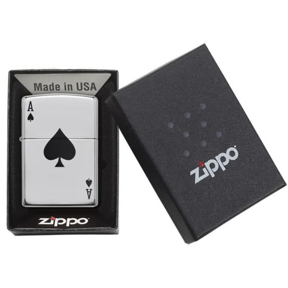 Encendedor Zippo Cromo Espejo Naipe - Cod 24011