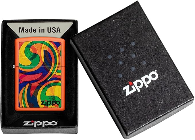 Encendedor Zippo Naranja Mate Abstracto 48078