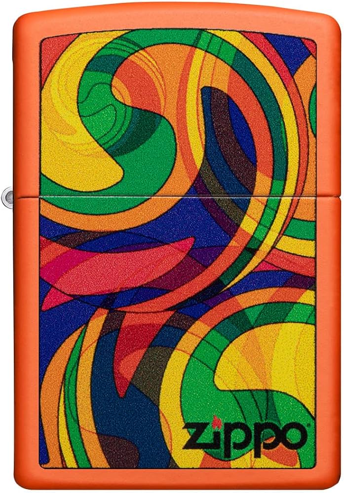 Encendedor Zippo Naranja Mate Abstracto 48078