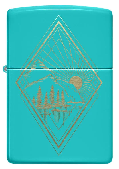 Encendedor Zippo Azul Turquesa Paisaje 48473