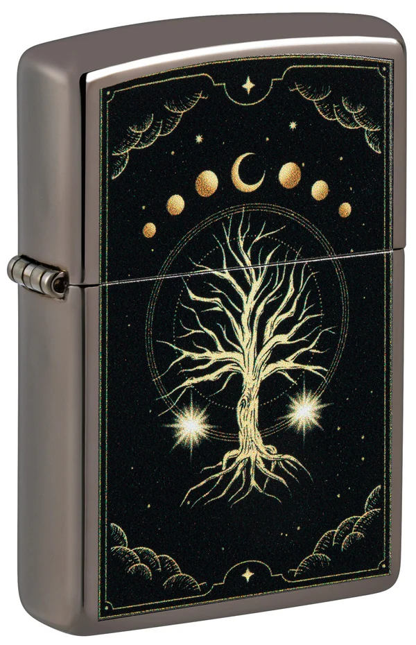 Encendedor Zippo Negro Naturaleza Noche Cod 48636