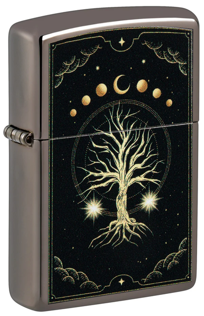 Encendedor Zippo Negro Naturaleza Noche Cod 48636