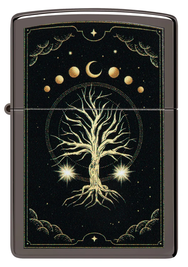 Encendedor Zippo Negro Naturaleza Noche Cod 48636