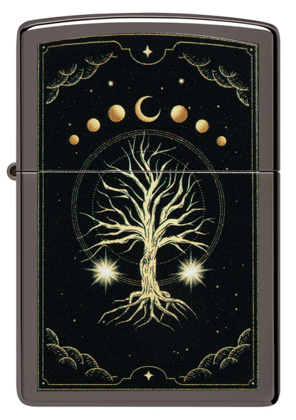 Encendedor Zippo Negro Naturaleza Noche Cod 48636