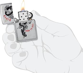 Encendedor Zippo Cromo Serpiente Born 48650
