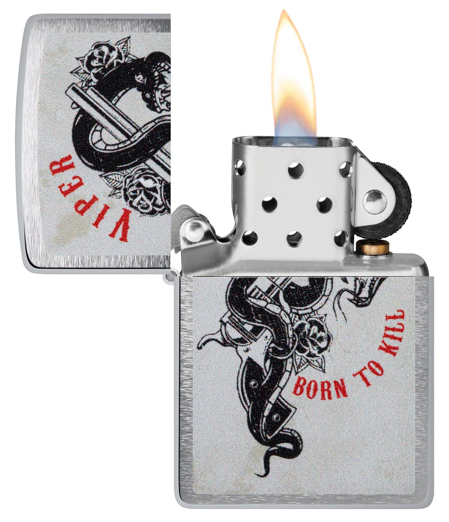 Encendedor Zippo Cromo Serpiente Born 48650
