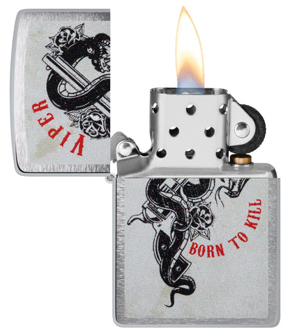 Encendedor Zippo Cromo Serpiente Born 48650