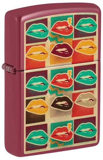 Encendedor Zippo Vino Tinto Labios Arte Pop 48653