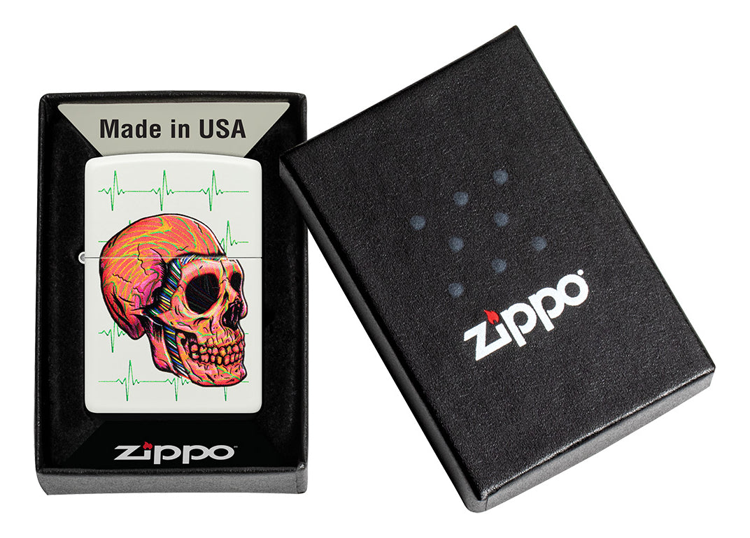 Encendedor Zippo Blanco Calavera 48659