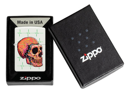 Encendedor Zippo Blanco Calavera 48659