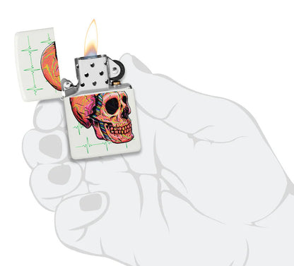 Encendedor Zippo Blanco Calavera 48659