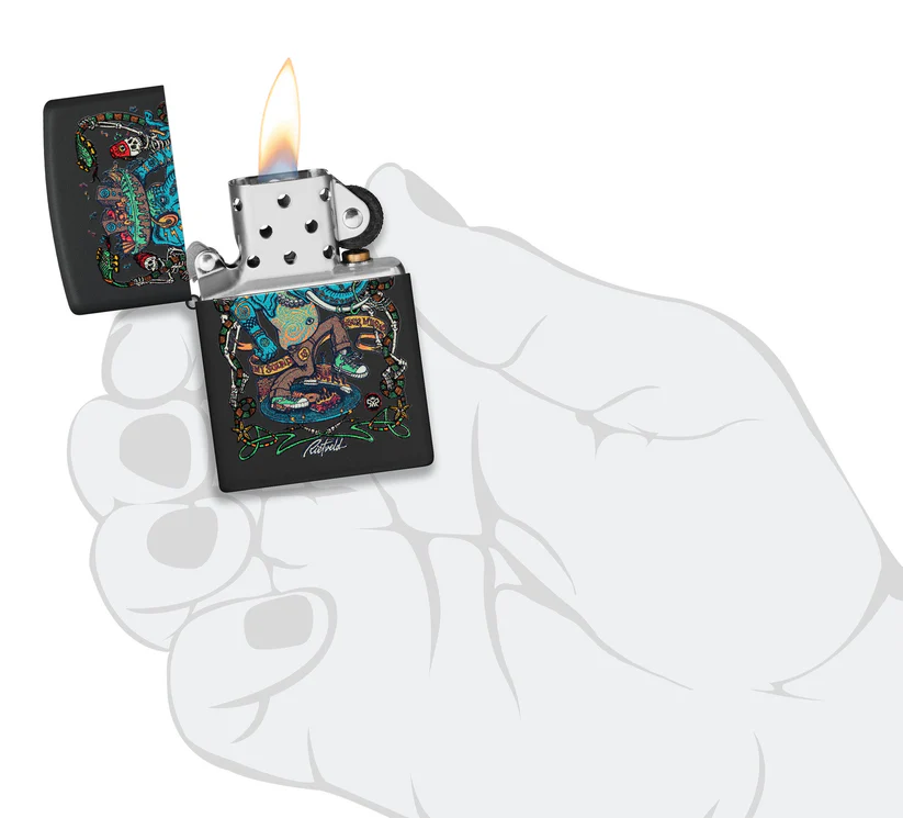 Encendedor Zippo Negro Mate Elefante 48673