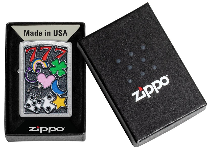 Encendedor Zippo Cromo Suerte 777 48682