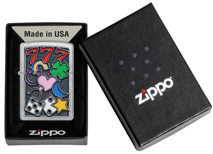 Encendedor Zippo Cromo Suerte 777 48682