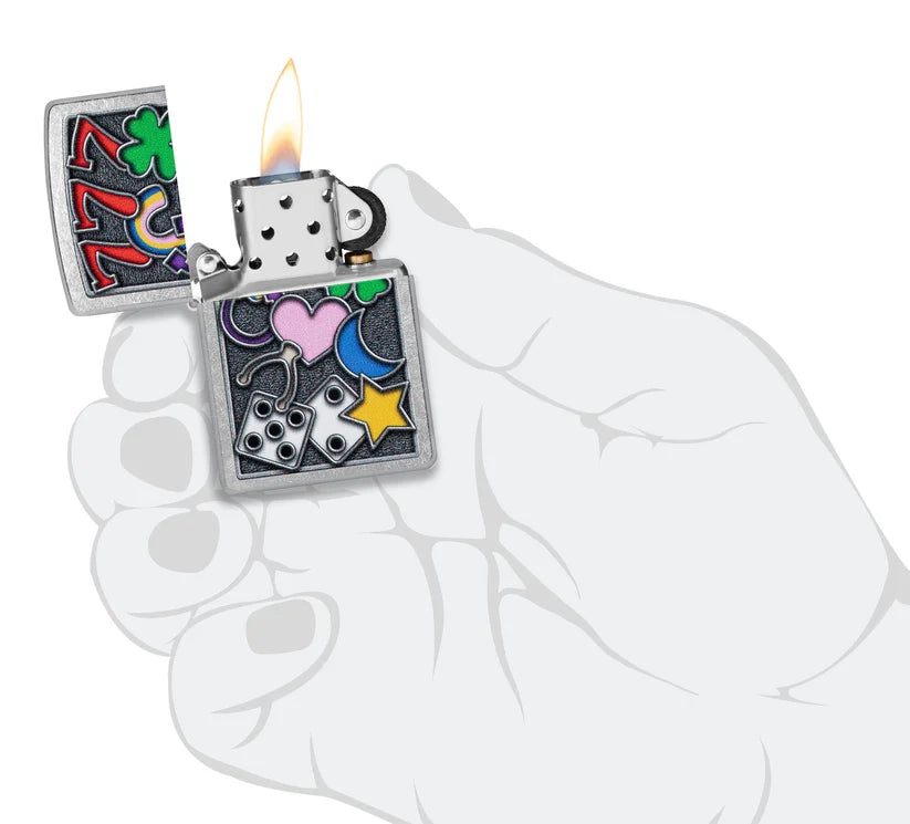 Encendedor Zippo Cromo Suerte 777 48682