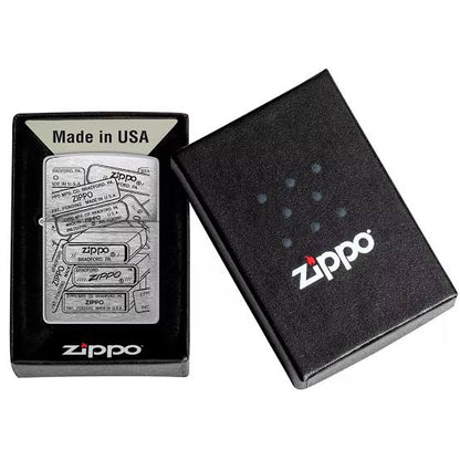 Encendedor Zippo Plateado Bases Logos 48713