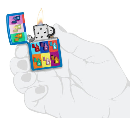 Encendedor Zippo Azul Mate Pop Art 48722