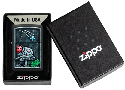 Encendedor Zippo Negro Mate Mariquita Cod 48724