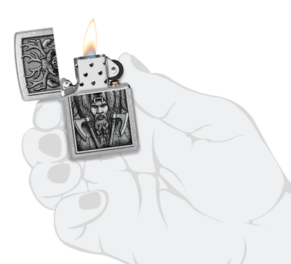 Encendedor Zippo Cromado Guerrero Bárbaro 48731
