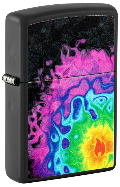 Encendedor Zippo Negro Mate Llama Térmica Cod 48733