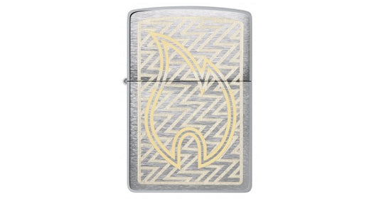 Encendedor Zippo Cromo Llama Dos Tonos 48789